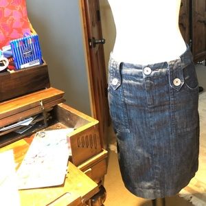 London Jean jean knee length skirt